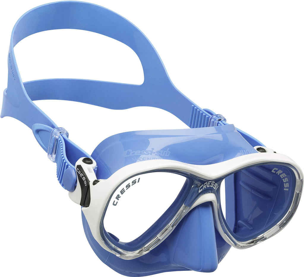 Cressi MAREA JR, Kids Youth Snorkeling Soft Mask - Cressi: Italian Quality Since 1946 Blue/Blue - BeesActive Australia