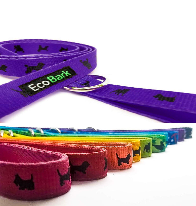 EcoBark Comfort Padded Dog Leash Strong Heavy Duty Handle for Pleasant Dog Walks When Pulling, Bright Colors for Safety - Great for Dog Training & Walking, Leash Lead Control Purple - BeesActive Australia