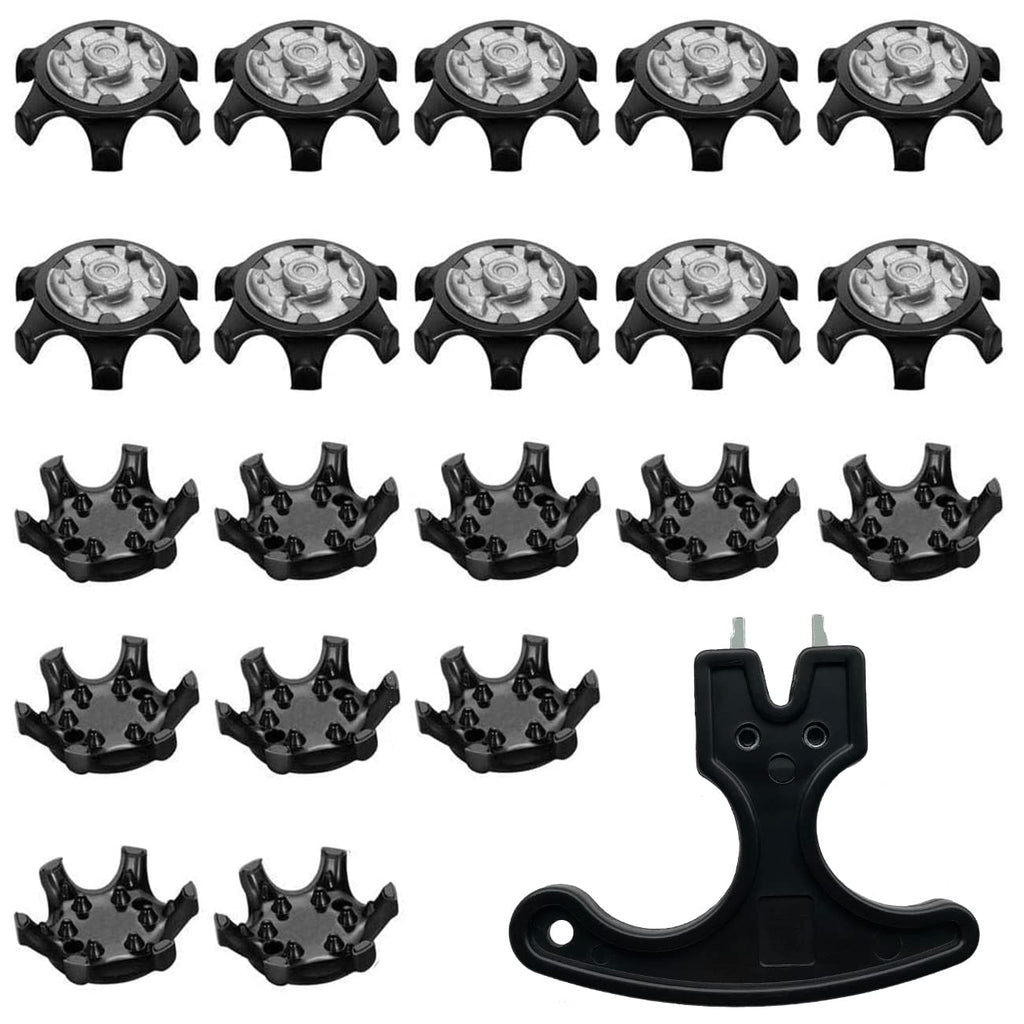 Gusnilo Easy Replacement Spikes Cleats Golf Shoes Black 21Pcs - BeesActive Australia