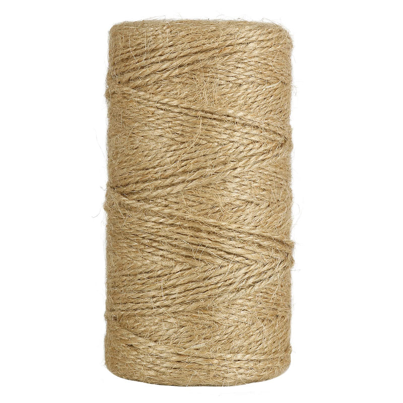 Tenn Well Natural Jute Twine, 328 Feet 2Ply Rustic Twine String for Crafts, Gift Wrapping, Packing, Christmas Decoration and Gardening Applications 328FT - BeesActive Australia