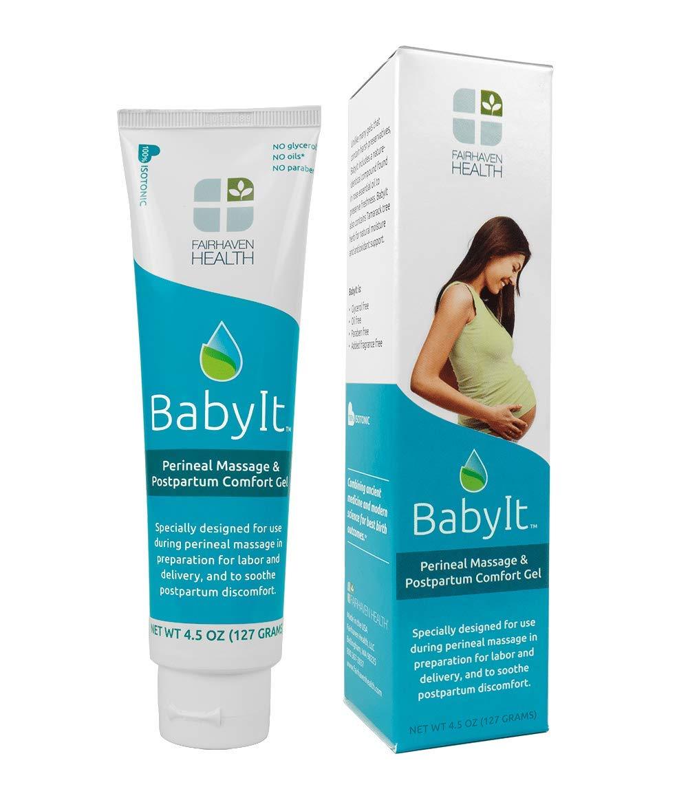 Fairhaven Health BabyIt Perineal Massage & Postpartum Comfort Recovery Gel, Prenatal & Postnatal Essential Care for Moms & Women During & After Pregnancy, Soothing & Healing Formula - BeesActive Australia