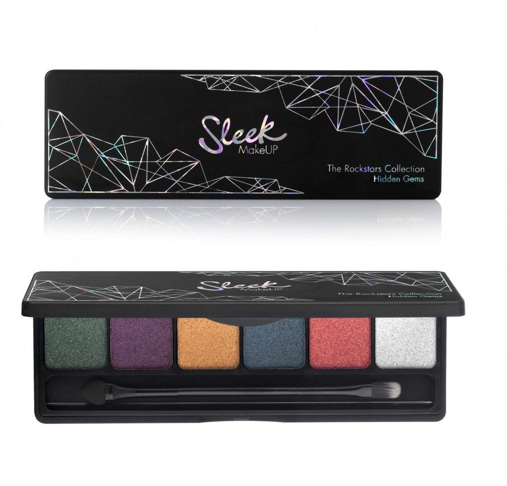 Sleek Makeup I-LUST 6 piece Face and Eye Palette - Intense Duo Chrome and Metallic Eyeshadows - Hidden Gems - BeesActive Australia