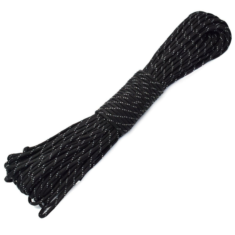 [AUSTRALIA] - 100FT Reflective Paracord 7 Core Parachute Cord 1# Black 