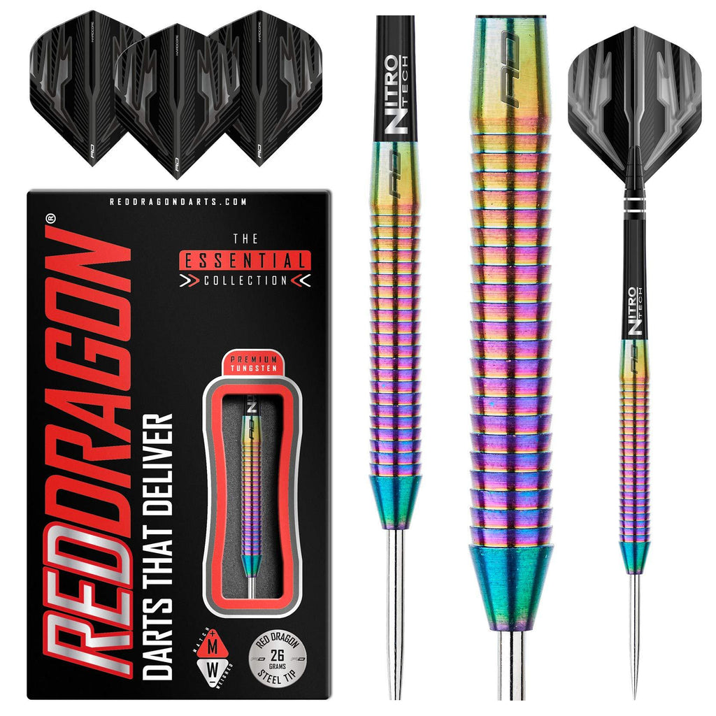 [AUSTRALIA] - Red Dragon Razor Edge Spectron: Tungsten Steel Darts with Flights and Stems 26.0 Grams 