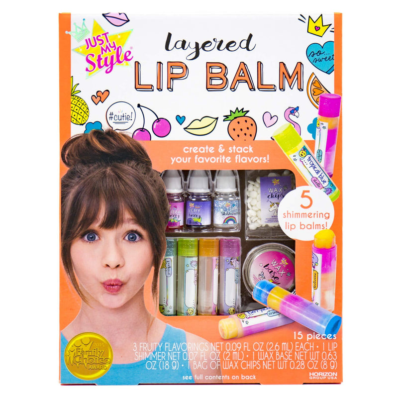 Just My Style Layered Lip Balm by Horizon Group USA, DIY 5 Shimmering Lip Balms, Mix Fruity Flavors To Make Your Own Unique Lip Balm. Strawberry, Tropical Fruit & Very Berry DIY Lip Balm - BeesActive Australia
