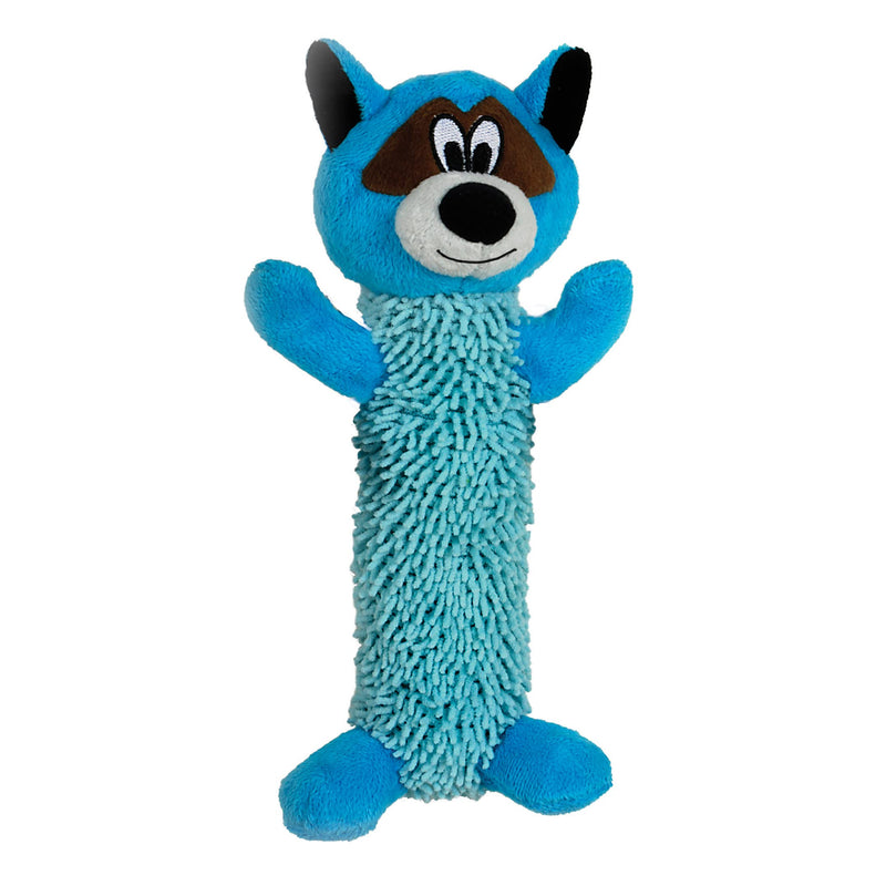 Snuggle Puppy Tender-Tuffs Fetch - Big Tough Plush Dog Toy - Play Fetch or Tug-of-War - Shaggy Blue Raccoon with Puncture Resistant Squeaker - BeesActive Australia