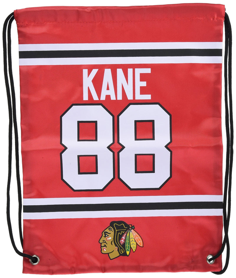 FOCO NHL unisex-adult Player Drawstring Backpack Chicago Blackhawks Patrick Kane One Size Team Color - BeesActive Australia