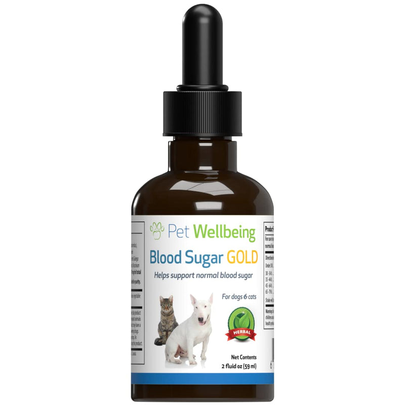 Pet Wellbeing - Blood Sugar Gold for Cats - Natural Support for Healthy Blood Sugar Levels in Diabetic Cats - Insulin Stabilization & Normal Pancreatic Function - 2 oz (59 ml) - BeesActive Australia
