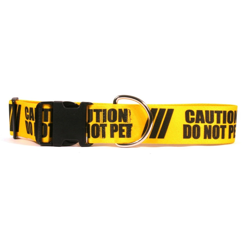 Yellow Dog Design | Caution Do Not Pet Dog Collar, 2" Wide Medium 14" - 20" - BeesActive Australia