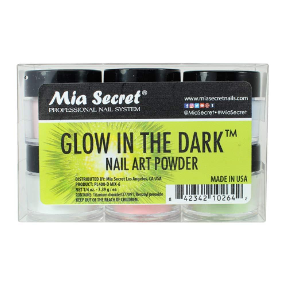 Mia Secret Glow In the Dark Acrylic Powder, 6 piece Set - BeesActive Australia