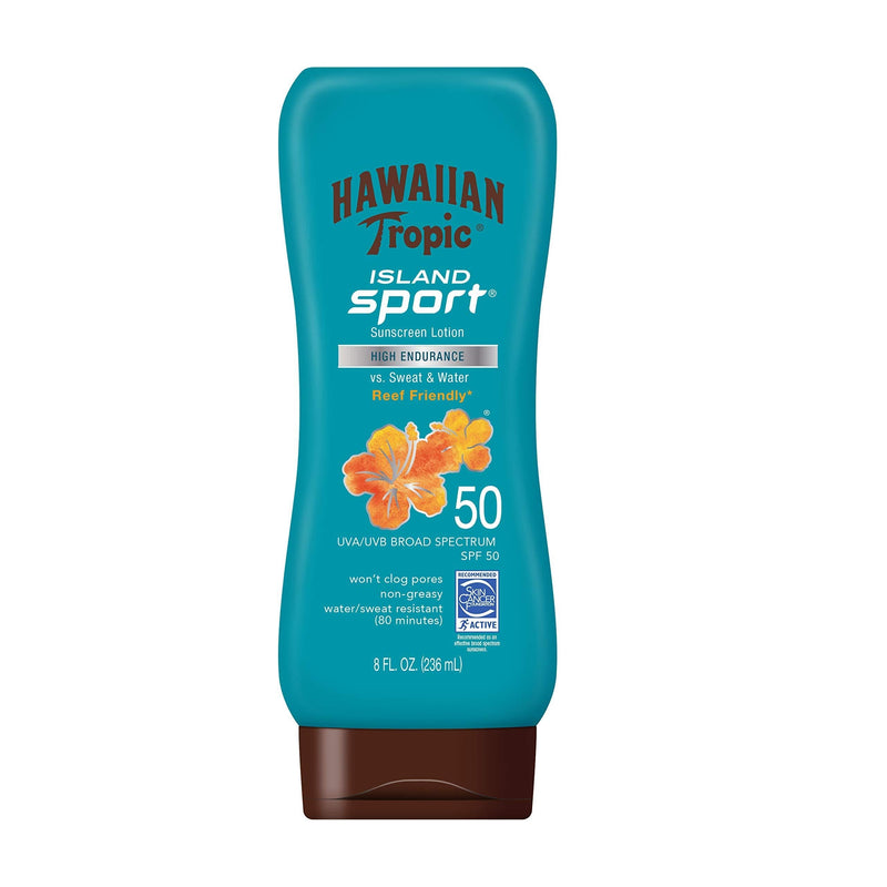 Hawaiian Tropic Island Sport Sunscreen Lotion, Lightweight, Broad Spectrum SPF 50, 8 Fl Oz 8 Fl Oz (Pack of 1) - BeesActive Australia