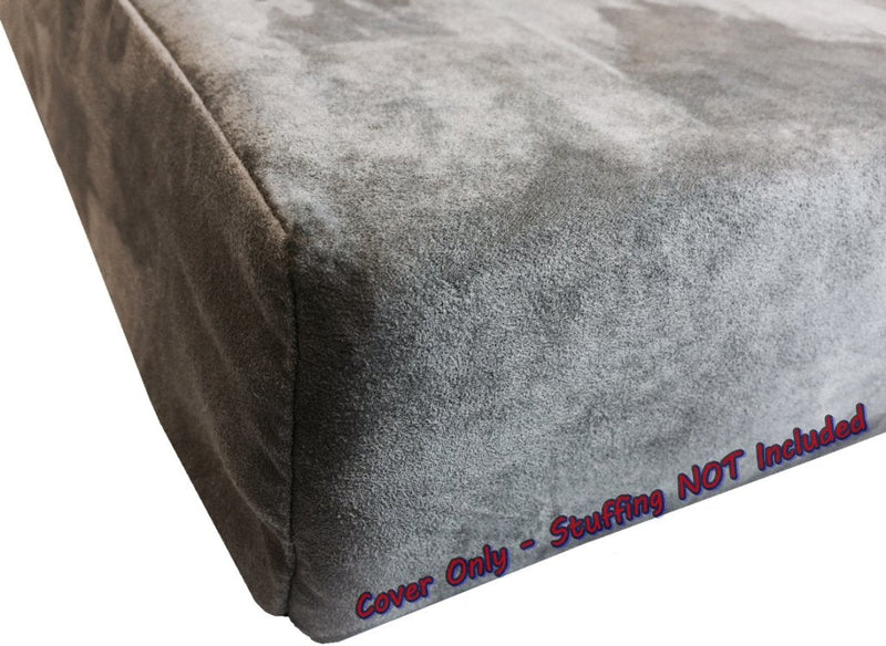 Dogbed4less DIY Durable Gray Microsuede Pet Bed External Duvet Cover and Waterproof Internal Case for Small, Medium to Extra Large Dog - Covers only 47"X29"X4" Extra Large - BeesActive Australia