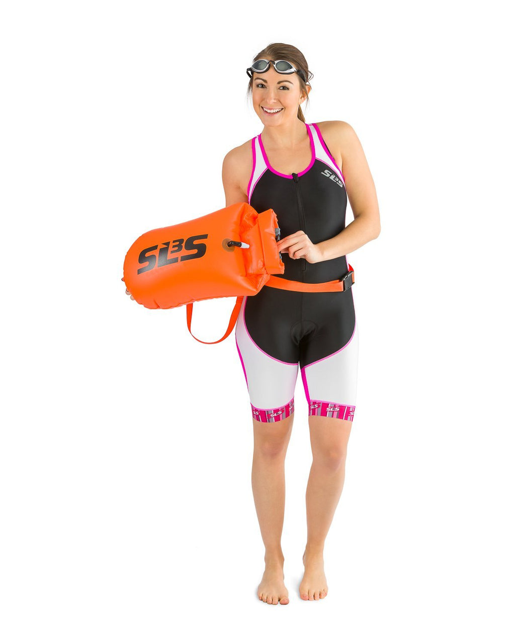 [AUSTRALIA] - Swim Buoy | Swim Safety Float and Dry Bag Buoys | Open Water Swimming Bouy | Highly Visible Swim Safety Buoy for Swimming | Plus Extra Silicone Swim Cap Orange 20L 