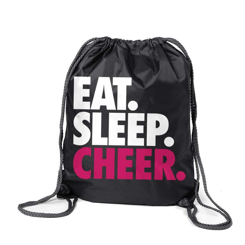 Cheerleading Sport Pack Cinch Sack | Eat Sleep Cheer Black - BeesActive Australia