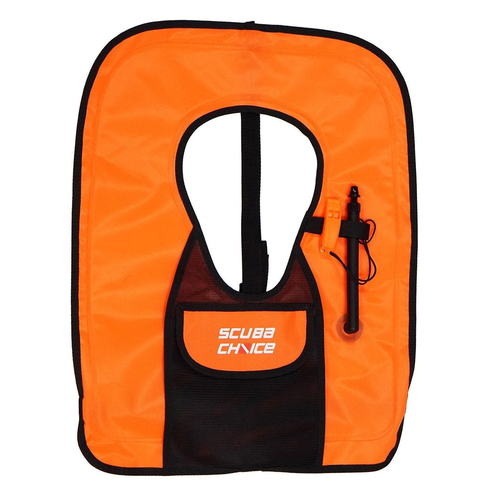 [AUSTRALIA] - Scuba Choice Snorkel Vest with Front Pocket & Whistle Scuba Choice Snorkel Vest with Front Pocket & Whistle, Orange, X-Large 