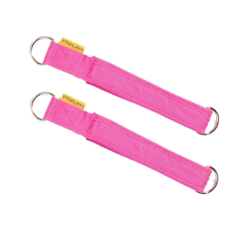 Single Loop Pilates Straps for Pilates Reformer, Pilates Cadillac, and Other Fitness Equipment by STRAPILATES. Adjustable Length with Double D-Ring,Color: Pink, One Pair (2 Pieces) - BeesActive Australia