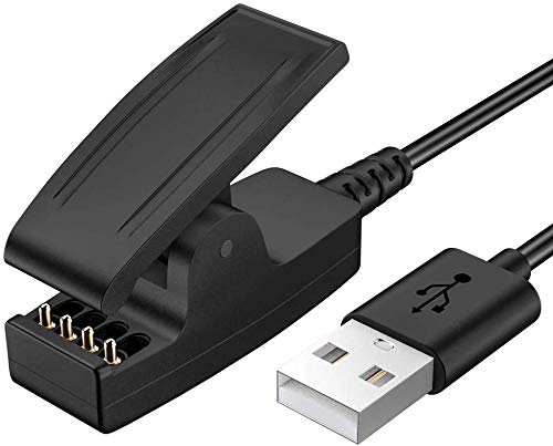 Charging Clip Compatible with Garmin Approach S20/G10 GPS Golf Watch and Forerunner 230 235 630 35 35J 645 735xt GPS Running Watch, USB Data Sync Charge Cradle Dock Charger Clip Charging Cable - Black - BeesActive Australia