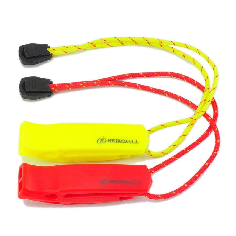 HEIMDALL Emergency Whistle with Lanyard for Safety Boating Camping Hiking Hunting Survival Rescue Signaling Red, Yellow - BeesActive Australia