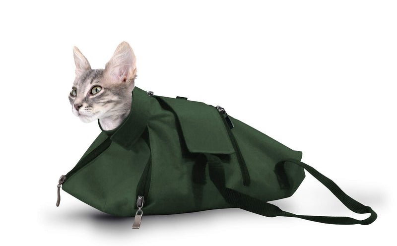 After Surgery Wear Premium Cat Restraint Bag, Cat Grooming Bag, Cat Carrier Bag. Made in Europe Using The Fabrics. Medium (4 - 15 lbs) - BeesActive Australia