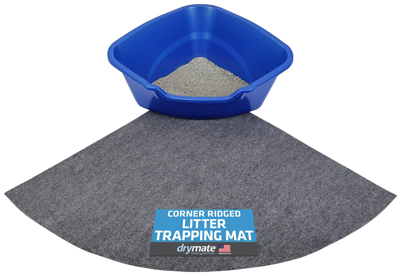 Drymate Cat Litter Trapping Mat, (Ridged Design), Traps Litter & Mess from Box, Soft on Kitty Paws - Absorbent/Waterproof/Urine-Proof - Machine Washable, Durable, (USA Made) 29.5x29.5 Inch (Pack of 1) - BeesActive Australia