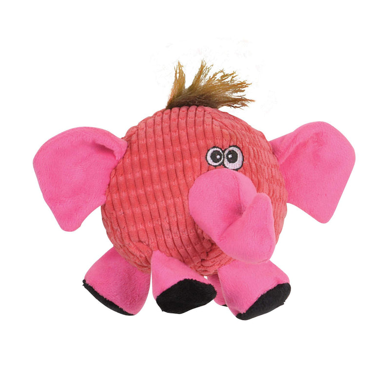 Snuggle Puppy Tender-Tuffs Ball - Round Pink Elephant Plush Dog Toy - Cute and Fun Plush Ball with Squeakers - BeesActive Australia