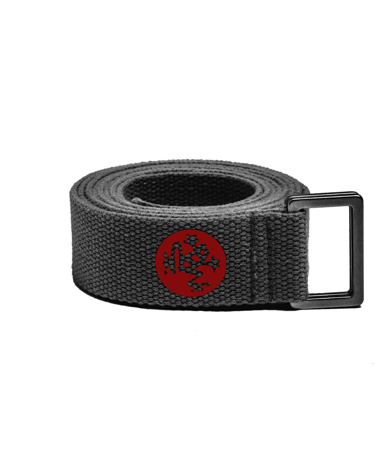Manduka Unfold Yoga Strap – Strong, Durable Cotton Webbing with Adjustable Buckle for Secure, Slip-Free Support for Stretching, Yoga, Pilates and General Fitness. 6 Feet Thunder - BeesActive Australia