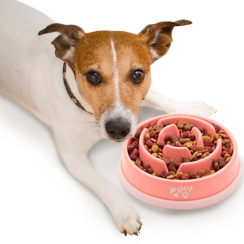 Slow Feed Dog Bowl Slowly Bowly by 2PET. Fun Interactive Dog Dish for Fast Eaters. Prevent Bloating. Fun to Use Dog Bowl. Cat Feeder Friendly. [Skid Protection Upgraded] Medium Coral shellfish - BeesActive Australia
