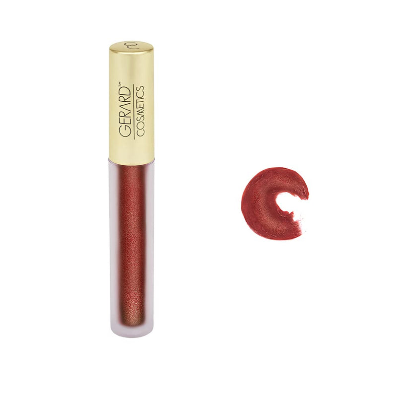 Gerard Cosmetics Metal Matte Liquid Lipstick CHERRY BOMB - METALLIC MATTE FINISH STAYS ALL DAY, Comfortable long wear CRUELTY FREE & USA MADE - BeesActive Australia