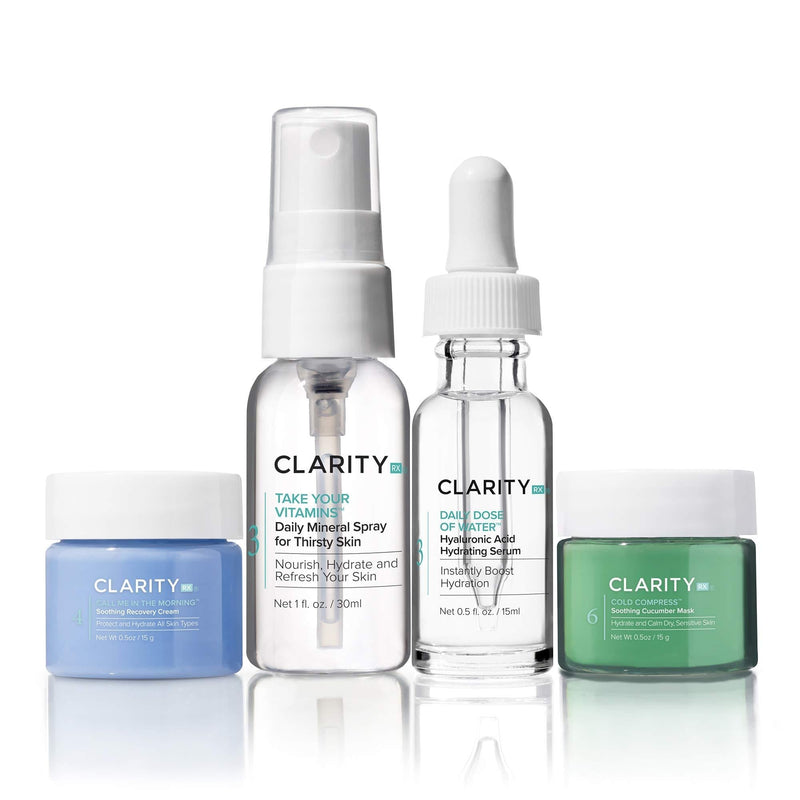 ClarityRx Moisture On The Go Skincare Kit, Hydrating Facial Regimen for All Skin Types - BeesActive Australia