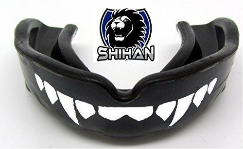 Junior Fangs Mouthguards Gum Shield Black Sensei J Signature Gum Shield 'Fangs-Teeth - (Black), BJJ MMA, Rugby, UFC Wrestling Mouth Guard - BeesActive Australia