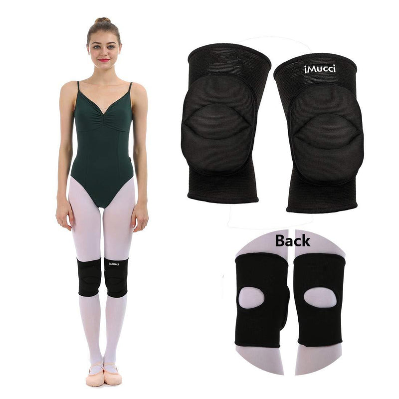 [AUSTRALIA] - iMucci Professional Protective Knee Pads - 0.78 inch Thick Sponge Non-Slip Sports Dance Kneepad back with hole size M 