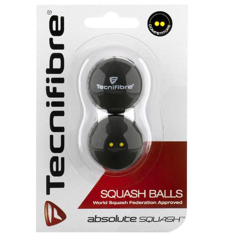 [AUSTRALIA] - Tecnifibre Double Yellow Dot Squash Ball - 2 balls 