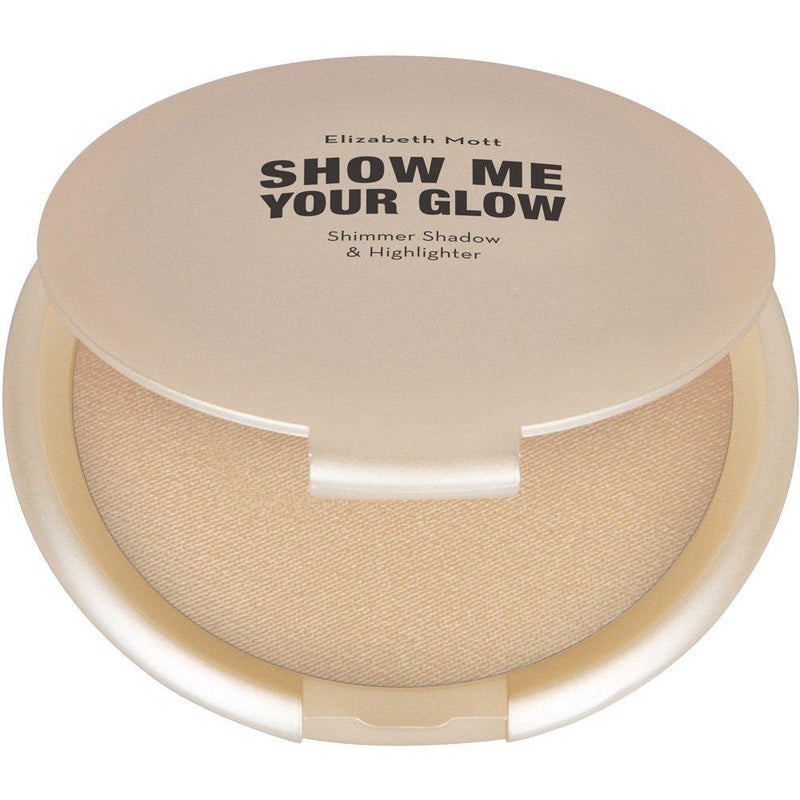 Cruelty-Free and Paraben-Free Natural Face Glow Highlighter Makeup: Elizabeth Mott Show Me Your Glow Shimmer Shadow and Highlighter - Illuminating Pearl Highlight - Compact Powder Highlighter (10g) - BeesActive Australia