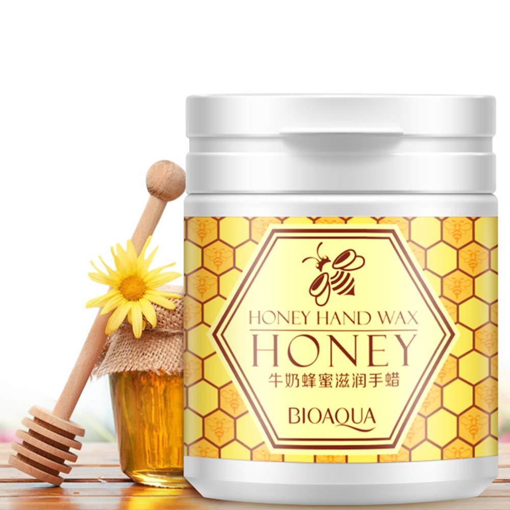 BIOAQUA Natural Honey & Milk Gentle Hand Wax Soft Peel Off Mask Silky Skin Natural Extracts Moisturizing Hydrating Nourish 170g - BeesActive Australia