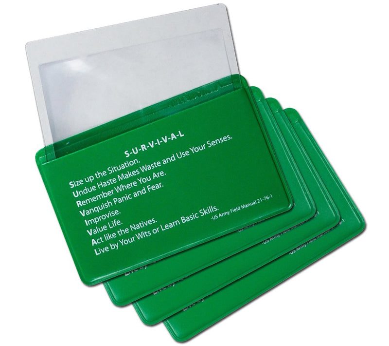 Fresnel Lens 4-Pack Credit Card Size Pocket Magnifier & Firestarter - BeesActive Australia