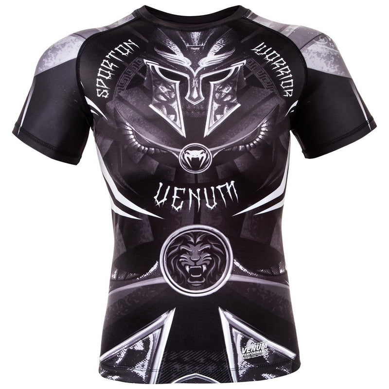 [AUSTRALIA] - Venum Gladiator 3.0 Short Sleeve Rashguard Black/White Medium 