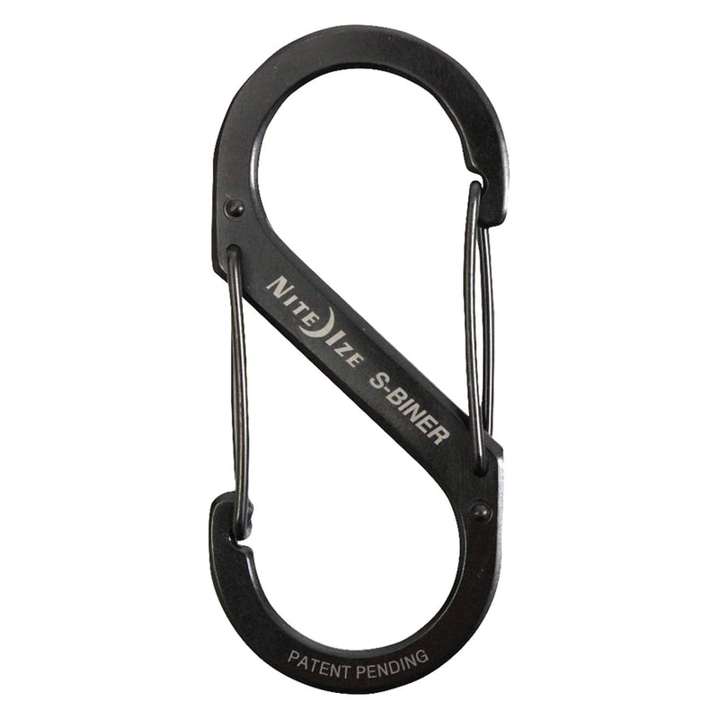 Nite Ize S-Biner Dual Carabiner Stainless Steel, Black, #3-Size, SB3-03-01 (4-Pack) - BeesActive Australia