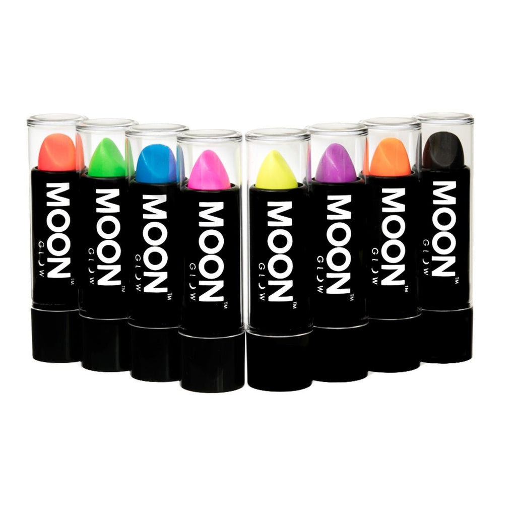 Moon Glow - Blacklight Neon UV Lipstick 0.16oz Pastel Set of 8 colors – Glows brightly under Blacklights/UV Lighting! - BeesActive Australia