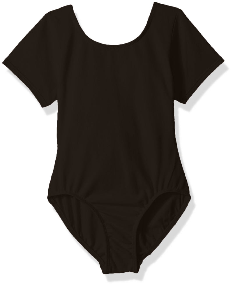 [AUSTRALIA] - Jacques Moret Girls' Dance Short Sleeve Basic Leotard Medium Black 