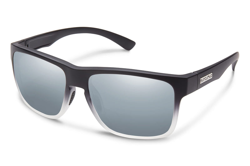 Suncloud Rambler Sunglasses Black Gray Fade / Polarized Silver Mirror One Size - BeesActive Australia