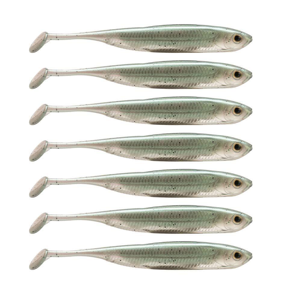 [AUSTRALIA] - Dr.Fish Soft Body Swimbait Paddle Tail Soft Plastic Bass Lure, 2-3/4 to 4-3/4 Inches, Shad Lure Texas Rig Drop Shot Lure Watermelon 2-3/4"_6 Pack 