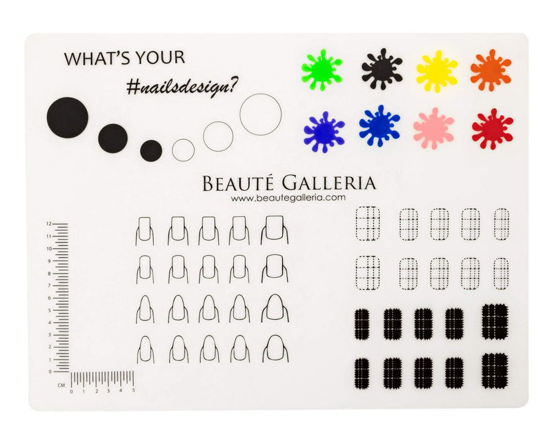 Beaute Galleria Rollable Silicone Nail Art Stamping Mat for Reverse Stamping, Nail Decals Practice Washable Mess-Free Manicure Mat - BeesActive Australia