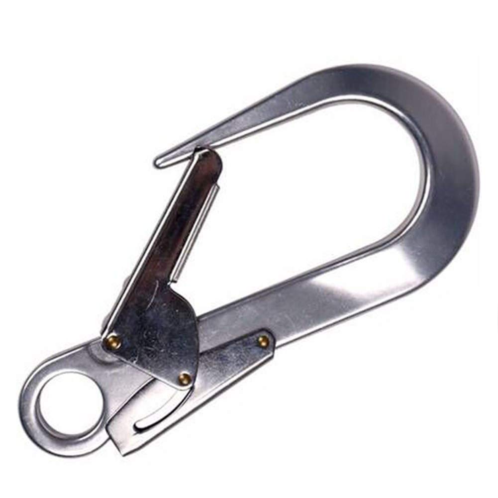 Flowersea998 Fall Protection Safety Clips Large 25KN Aluminum Alloy Snap Lock Hook Clip for Rock Climbing Rappelling Rescue Lanyard Harness Gear Equipment Tools - BeesActive Australia