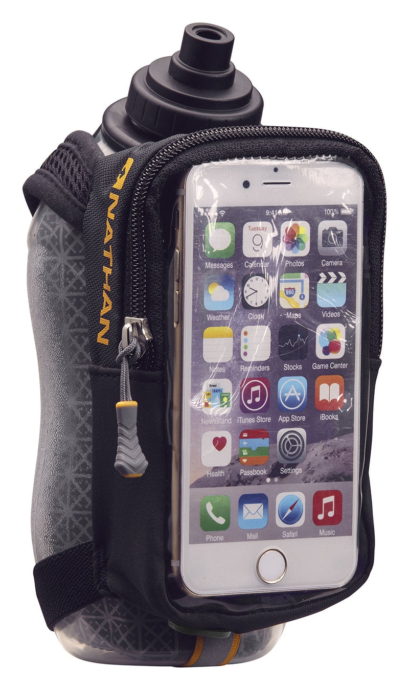 Nathan Handheld Water Bottle and Phone Case for Running/Walking. Insulated 18 oz, Hand Held Strap SpeedView Flask. Hydration Pack for Runners - BeesActive Australia