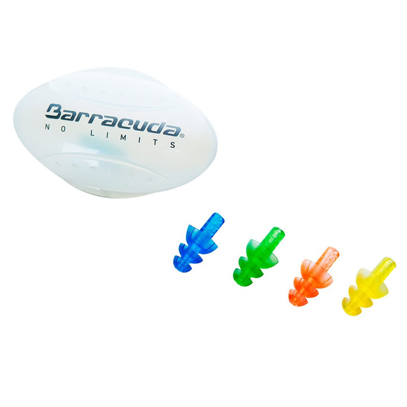 Barracuda SPORTY EAR PLUGS with Storage Case, Chlorine-proof Waterproof, Soft Comfortable Lightweight Reusable, Unisex for Adults Men Women Children E0150 Mixed - BeesActive Australia