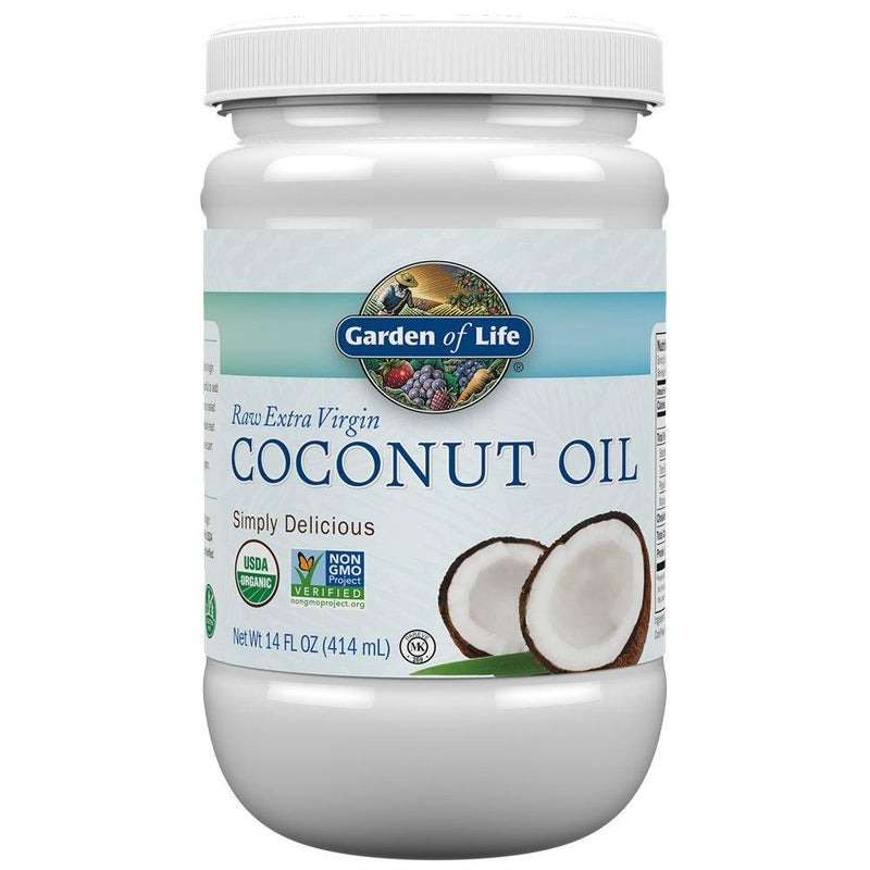 Garden of Life Organic Extra Virgin Coconut Oil - Unrefined Cold Pressed Plant Based Oil for Hair, Skin & Cooking, 14 Oz 14 Fl Oz (Pack of 1) - BeesActive Australia