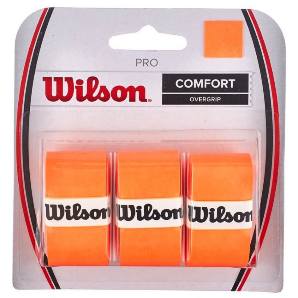 Wilson Pro Overgrip Comfort - 3 Pack - Choice Burn Orange - BeesActive Australia