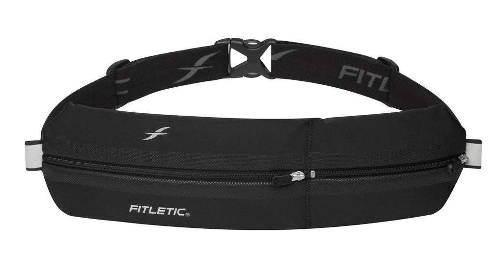 [AUSTRALIA] - Fitletic Running Belt - Bolt Fit Double Pouch Black 