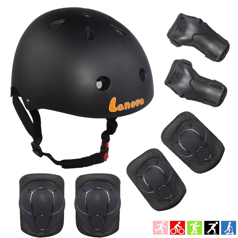 Toddler Helmet Kids Knee Pads for 2-8 Years Toddler Youth Bike Skateboard Helmet Knee Elbow Wrist Pads for Roller Bicycle Bike Skateboard and Other Extreme Sports Activities Black Small - BeesActive Australia