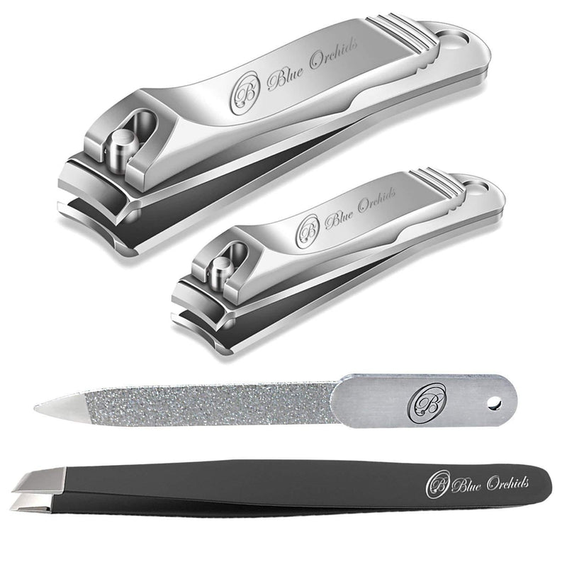 Nail clippers - fingernail and toenail clipper for men and women – mens nail cutter trimmer for toe nail and finger nail with nail file and & slant tweezers - BeesActive Australia